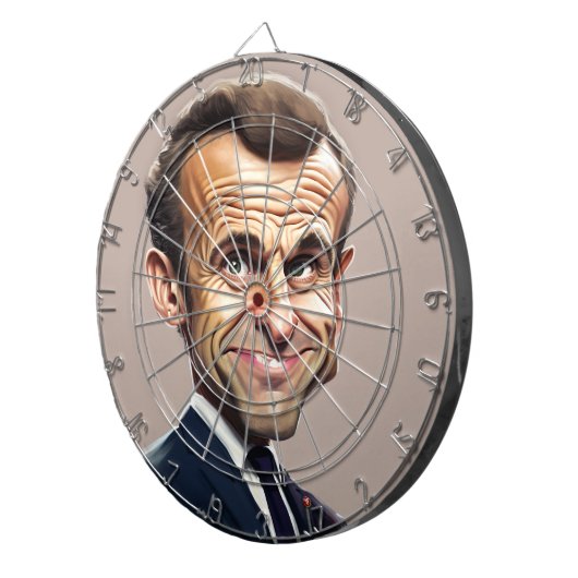 Emmanuel Macron Dartboard Dartscheibe (Vorderseite rechts)