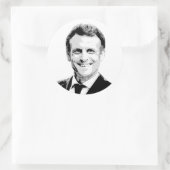 Emmanuel Macron Runder Aufkleber (Tasche)
