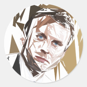 Emmanuel Macron Runder Aufkleber