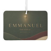 EMMANUEL | Matthäus 1,23 Christlich Autolufterfrischer (Rückseite)