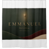 EMMANUEL | Matthäus 1,23 Christlich Duschvorhang (Vorderseite)