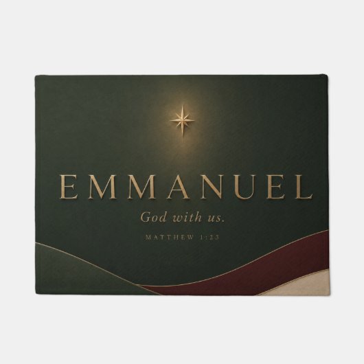EMMANUEL | Matthäus 1:23 Christlich Fußmatte (Vorderseite)
