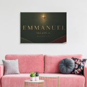 EMMANUEL | Matthäus 1,23 Christlich Leinwanddruck (Insitu (Wohnzimmer))