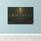 EMMANUEL | Matthäus 1,23 Christlich Leinwanddruck (Insitu (Holzboden))