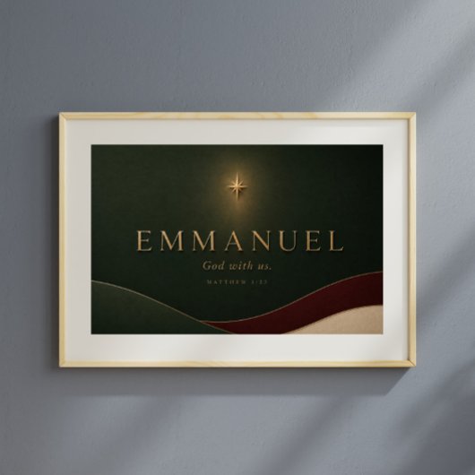 EMMANUEL | Matthäus 1,23 Christlich Poster