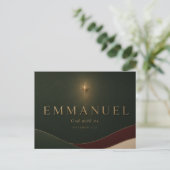 EMMANUEL | Matthäus 1,23 Christlich  Postkarte (Stehend Vorderseite)