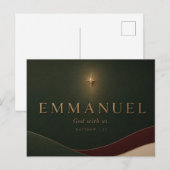 EMMANUEL | Matthäus 1,23 Christlich  Postkarte (Vorne/Hinten)