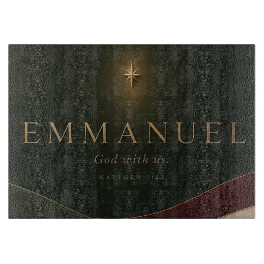 EMMANUEL | Matthäus 1,23 Christlich Schneidebrett (Vorderseite)