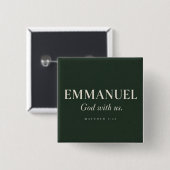 EMMANUEL | Matthäus 1:23 | Weihnachten Button (Vorne & Hinten)