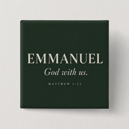 EMMANUEL | Matthäus 1:23 | Weihnachten Button (Vorderseite)