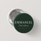 EMMANUEL | Matthäus 1:23 | Weihnachten Button (Vorne & Hinten)