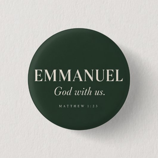 EMMANUEL | Matthäus 1:23 | Weihnachten Button (Vorderseite)