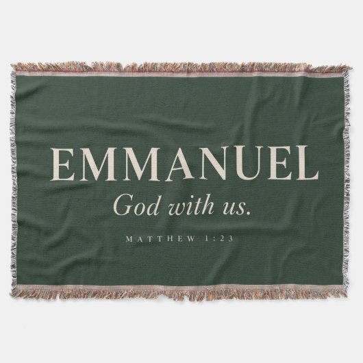 EMMANUEL | Matthäus 1:23 | Weihnachten Decke (Vorderseite)