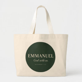 EMMANUEL | Matthäus 1:23 | Weihnachten Jumbo Stoffbeutel