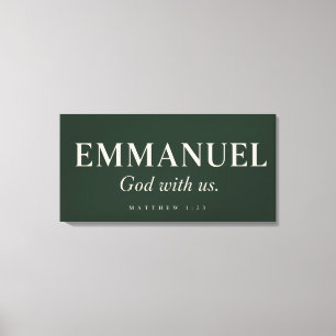 EMMANUEL   Matthäus 1:23   Weihnachten  Leinwanddruck