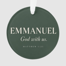 EMMANUEL | Matthäus 1:23 | Weihnachten Ornament