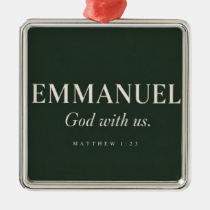EMMANUEL   Matthäus 1:23   Weihnachten  Ornament Aus Metall
