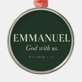 EMMANUEL | Matthäus 1:23 | Weihnachten Ornament Aus Metall
