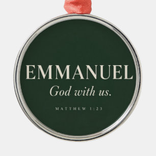 EMMANUEL   Matthäus 1:23   Weihnachten  Ornament Aus Metall