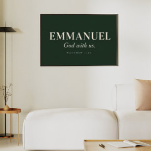 EMMANUEL   Matthäus 1:23   Weihnachten Poster