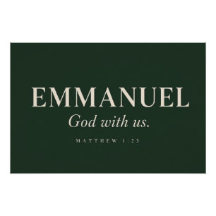 EMMANUEL   Matthäus 1:23   Weihnachten Poster