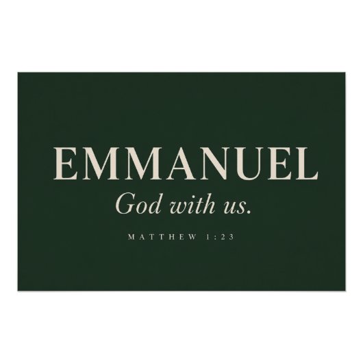EMMANUEL | Matthäus 1:23 | Weihnachten Poster (Vorderseite)