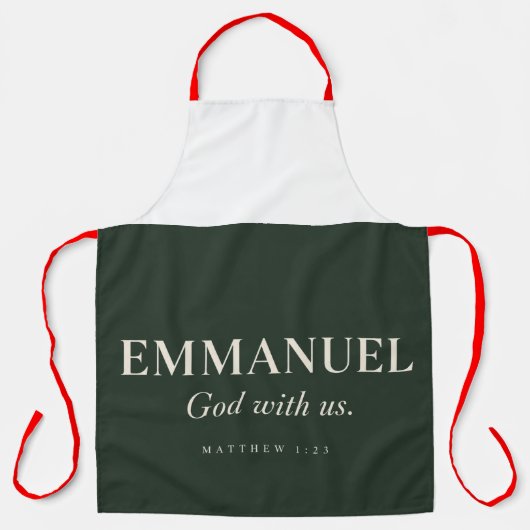 EMMANUEL | Matthäus 1:23 | Weihnachten Schürze (Vorderseite)