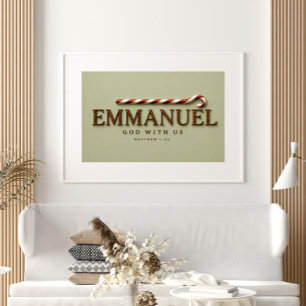 EMMANUEL Matthäus 1,23 Weihnachten Soft Sage Poster