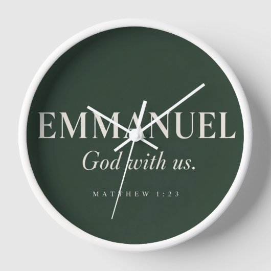 EMMANUEL | Matthäus 1:23 | Weihnachten Uhr (Vorderseite)