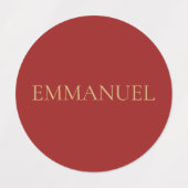 Emmanuel — Minimal Round Christian Sticker Labels (Design 1)