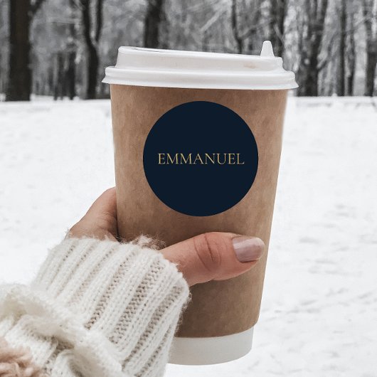 EMMANUEL Navy  Christmas Sticker #3  