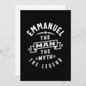 Emmanuel Personalisiert Name Birthday Gift Einladung (Vorne/Hinten)