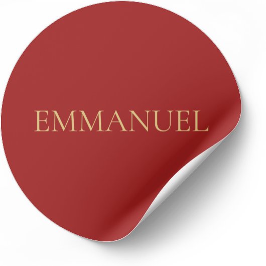 EMMANUEL - Red Minimal Christmas Sticker #4