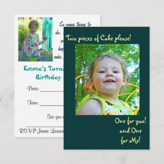 Emmas 2. bday Einladung #2 (Vorne/Hinten)