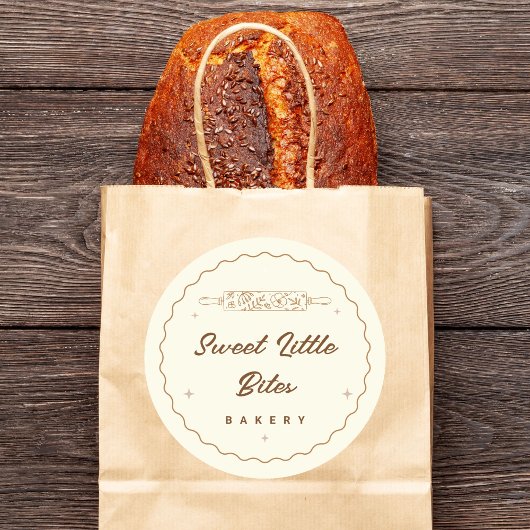 Emmas Bäckerei individuell Runder Aufkleber