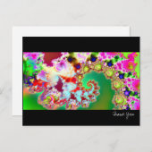 Emma's Garden I ・ Fraktal Art ・ Goa Postkarte (Vorne/Hinten)