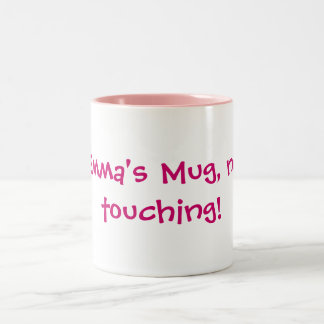 Emmas Tasse, kein Berühren! Zweifarbige Tasse