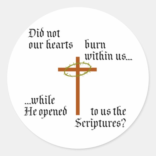 Emmaus Runder Aufkleber (Vorderseite)