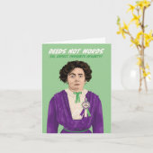 Emmeline Pankhurst Deeds Not Words Birthday Karte (Gelbe Blume)