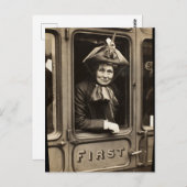 Emmeline Pankhurst Feminist und Suffragette Postkarte (Vorne/Hinten)