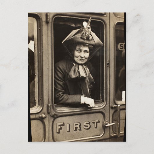 Emmeline Pankhurst Feminist und Suffragette Postkarte (Vorderseite)