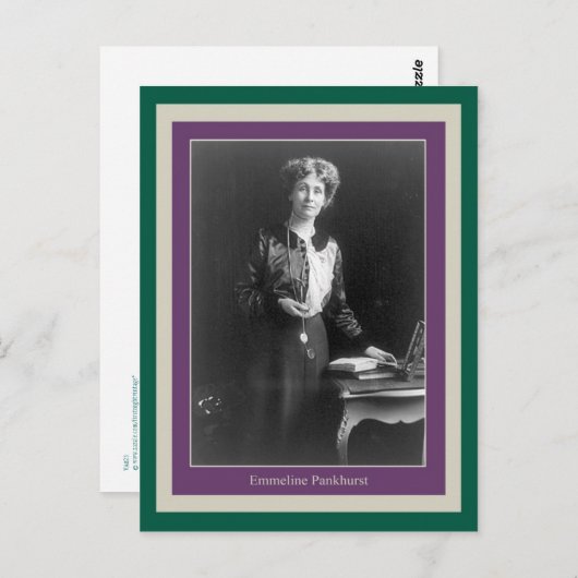 Emmeline Pankhurst Postkarte (Vorne/Hinten)