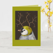 Emmett der Pinguinkarte Karte (Gelbe Blume)