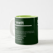 Emmett Personalized Name Zweifarbige Tasse (Vorderseite Links)