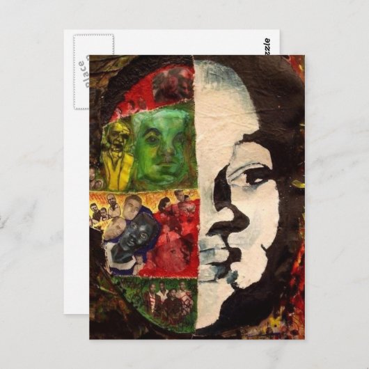 Emmett Till Abstract Collage Postcard Postkarte (Vorne/Hinten)