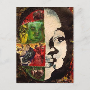 Emmett Till Abstract Collage Postcard Postkarte