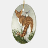 "Emmett und Roscoe" Keramik Ornament (Links)
