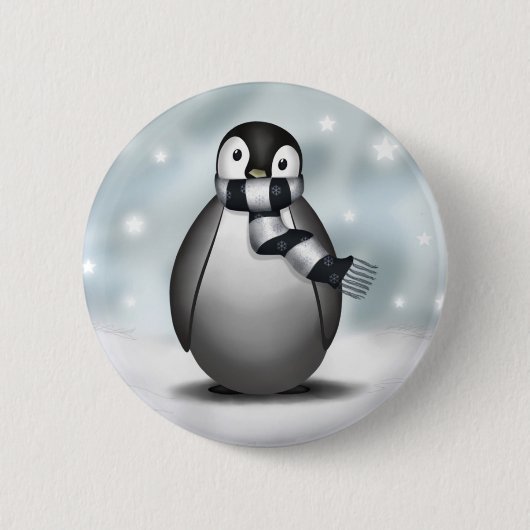 Emmy der Kaiser-Pinguin - Knopf Button (Vorderseite)