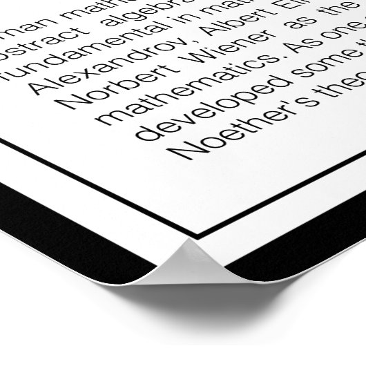 Emmy Noether Poster (Ecke)