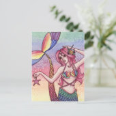 Emmy - Rainbow Mermaid Postcard Postkarte (Stehend Vorderseite)